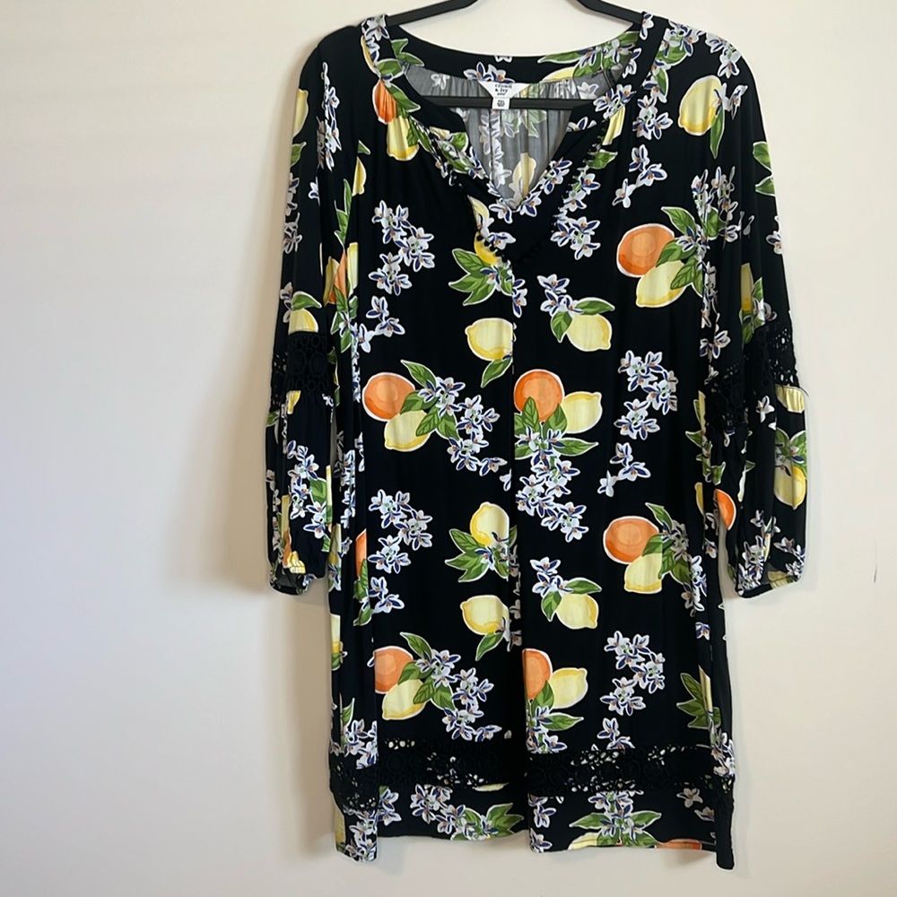 Black Citrus dress. Crown and Ivy